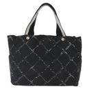 CHANEL New Travel Line Handtasche Nylon Schwarz Silber CC Auth BA11395-13