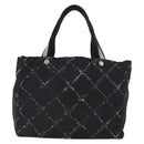 CHANEL New Travel Line Handtasche Nylon Schwarz Silber CC Auth BA11395-2