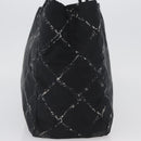 CHANEL New Travel Line Handtasche Nylon Schwarz Silber CC Auth BA11395-3