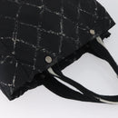 CHANEL New Travel Line Handtasche Nylon Schwarz Silber CC Auth BA11395-6