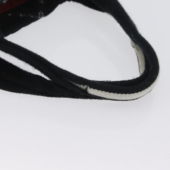 CHANEL New Travel Line Handtasche Nylon Schwarz Silber CC Auth BA11395