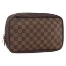 LOUIS VUITTON Damier Ebene Trousse Toilette Clutch Bag N47623 LV Auth BA11397-1