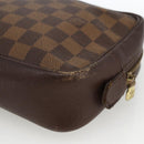 LOUIS VUITTON Damier Ebene Trousse Toilette Clutch Bag N47623 LV Auth BA11397-15