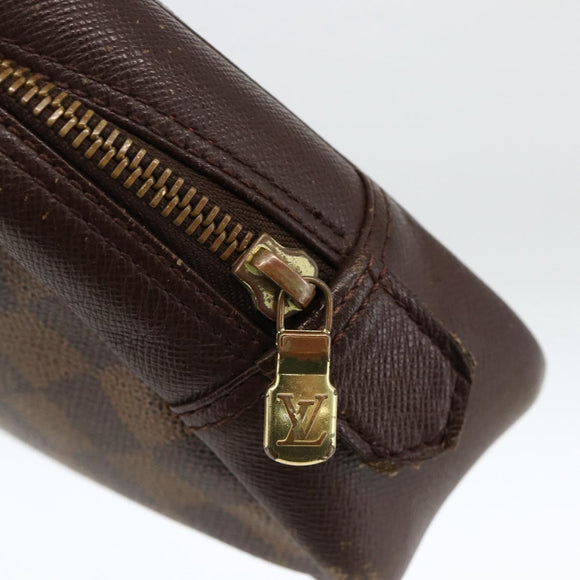 LOUIS VUITTON Damier Ebene Trousse Toilette Clutch Bag N47623 LV Auth BA11397