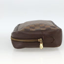 LOUIS VUITTON Damier Ebene Trousse Toilette Clutch Bag N47623 LV Auth BA11397-3