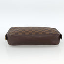 LOUIS VUITTON Damier Ebene Trousse Toilette Clutch Bag N47623 LV Auth BA11397-6