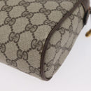GUCCI GG Supreme Web Sherry Line Bag PVC Beige Gold 89 01 012 Auth BA11401-16