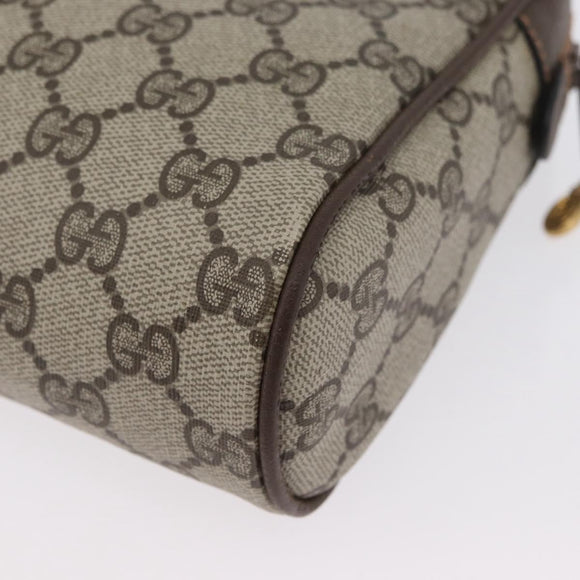 GUCCI GG Supreme Web Sherry Line Bag PVC Beige Gold 89 01 012 Auth BA11401