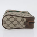 GUCCI GG Supreme Web Sherry Line Bag PVC Beige Gold 89 01 012 Auth BA11401-3