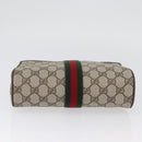 GUCCI GG Supreme Web Sherry Line Bag PVC Beige Gold 89 01 012 Auth BA11401-6