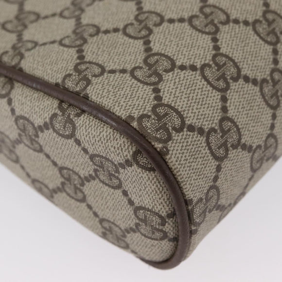 GUCCI GG Supreme Web Sherry Line Bag PVC Beige Gold 89 01 012 Auth BA11401