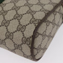 GUCCI GG Supreme Web Sherry Line Bag PVC Beige Gold 89 01 012 Auth BA11401-14