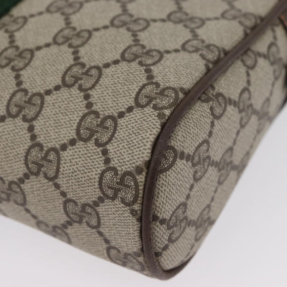 GUCCI GG Supreme Web Sherry Line Bag PVC Beige Gold 89 01 012 Auth BA11401