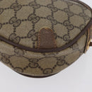 GUCCI GG Supreme Web Sherry Line Bag PVC Beige Gold 156 02 066 Auth BA11402-11