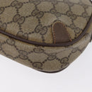 GUCCI GG Supreme Web Sherry Line Bag PVC Beige Gold 156 02 066 Auth BA11402-13