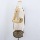 GUCCI GG Supreme Web Sherry Line Bag PVC Beige Gold 156 02 066 Auth BA11402-21