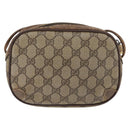 GUCCI GG Supreme Web Sherry Line Bag PVC Beige Gold 156 02 066 Auth BA11402-3