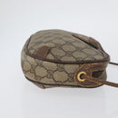 GUCCI GG Supreme Web Sherry Line Bag PVC Beige Gold 156 02 066 Auth BA11402-4