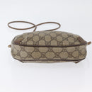 GUCCI GG Supreme Web Sherry Line Bag PVC Beige Gold 156 02 066 Auth BA11402-9