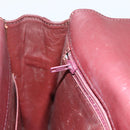 CARTIER Must Line Shoulder Bag Leather Bordeaux Gold Auth BA11403-19