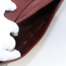 CARTIER Must Line Shoulder Bag Leather Bordeaux Gold Auth BA11403-22