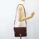 CARTIER Must Line Shoulder Bag Leather Bordeaux Gold Auth BA11403-23