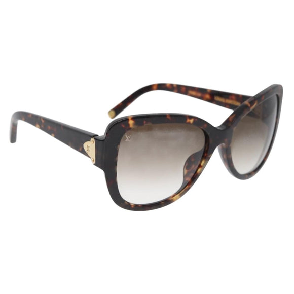 LOUIS VUITTON Sunglasses plastic Brown Z1597E LV Auth BA11404
