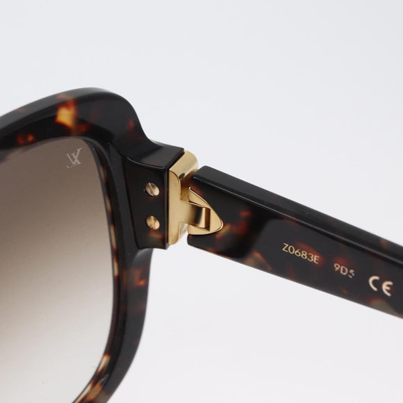 LOUIS VUITTON Sunglasses plastic Brown Z1597E LV Auth BA11404
