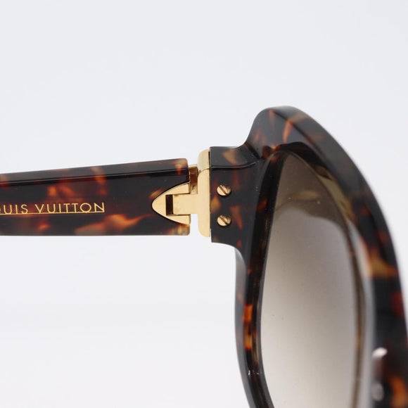 LOUIS VUITTON Sunglasses plastic Brown Z1597E LV Auth BA11404