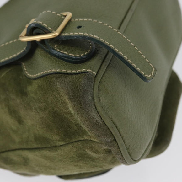 GUCCI Bamboo Backpack Leather Khaki Gold 003 1998 0030 Auth BA11408