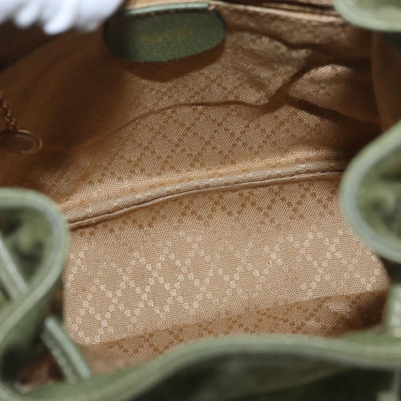 GUCCI Bamboo Backpack Leather Khaki Gold 003 1998 0030 Auth BA11408
