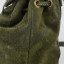 GUCCI Bamboo Backpack Leather Khaki Gold 003 1998 0030 Auth BA11408-4