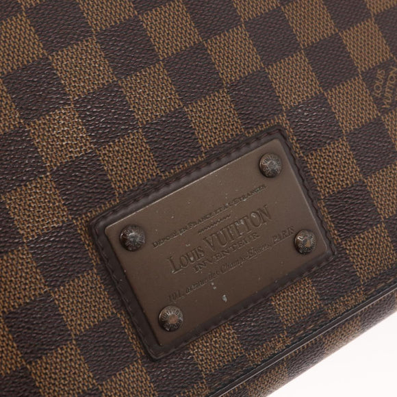 LOUIS VUITTON Damier Ebene Brooklyn MM Schoudertas N51211 LV Auth BA11409