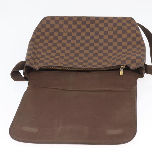 LOUIS VUITTON Damier Ebene Brooklyn MM Schoudertas N51211 LV Auth BA11409