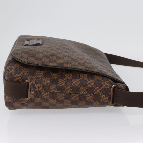 LOUIS VUITTON Damier Ebene Brooklyn MM Schoudertas N51211 LV Auth BA11409