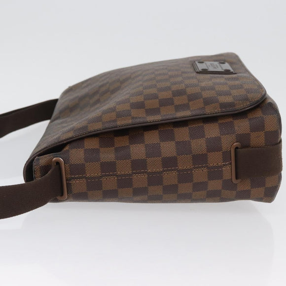 LOUIS VUITTON Damier Ebene Brooklyn MM Schoudertas N51211 LV Auth BA11409