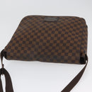 LOUIS VUITTON Damier Ebene Brooklyn MM Schoudertas N51211 LV Auth BA11409-6