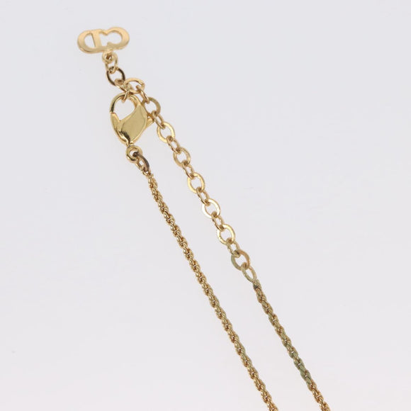 Christian Dior Necklace metal Gold Tone Auth BA11410
