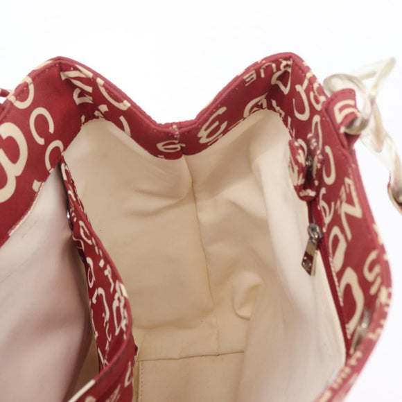 CHANEL By Sea Line Tote Bag Canvas Rood CC Auth BA11415A