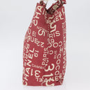 CHANEL By Sea Line Tote Bag Canvas Rood CC Auth BA11415A-4