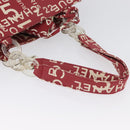 CHANEL By Sea Line Tote Bag Canvas Rood CC Auth BA11415A-7
