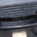 VERSACE Hand Bag Leather 2way Black Gold Auth BA11419-21