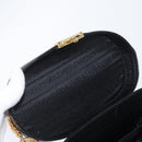 VERSACE Hand Bag Leather 2way Black Gold Auth BA11419-22
