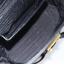VERSACE Hand Bag Leather 2way Black Gold Auth BA11419-11