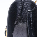 VERSACE Hand Bag Leather 2way Black Gold Auth BA11419-24