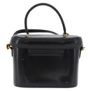 VERSACE Hand Bag Leather 2way Black Gold Auth BA11419-2