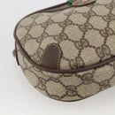 GUCCI GG Supreme Web Sherry Line Bag PVC Beige Gold 156 02 066 Auth BA11422-11