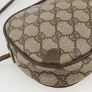 GUCCI GG Supreme Web Sherry Line Bag PVC Beige Gold 156 02 066 Auth BA11422-13