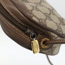 GUCCI GG Supreme Web Sherry Line Bag PVC Beige Gold 156 02 066 Auth BA11422-14