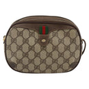 GUCCI GG Supreme Web Sherry Line Bag PVC Beige Gold 156 02 066 Auth BA11422-2